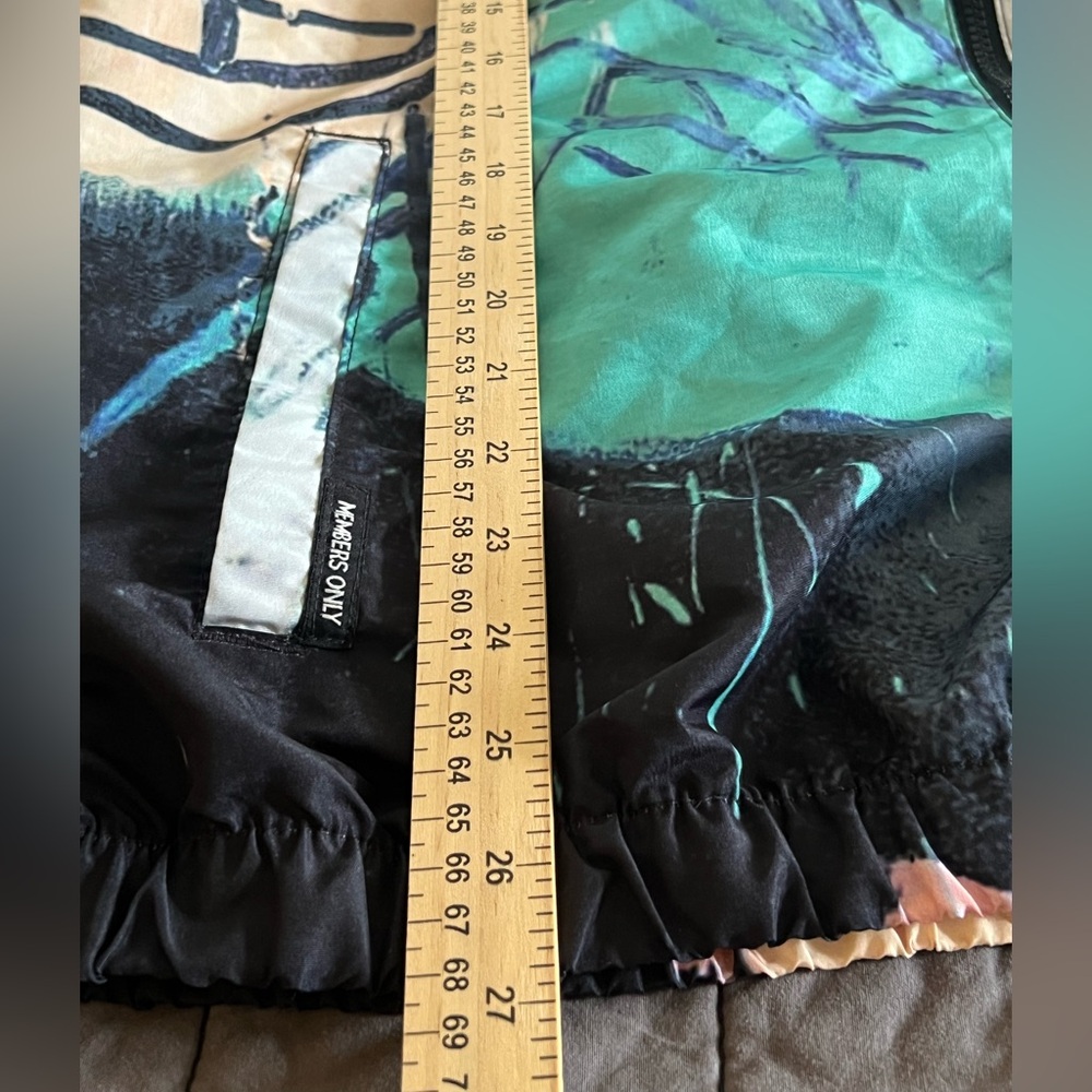 BASQUIAT X MEMBERS ONLY HOODED JACKET SZ M COLORFUL ZIP POCKETS WINDBREAKER - Picture 8 of 11